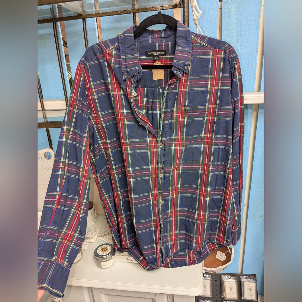 Tricot St. Raphael Men's Multicolor Plaid Shirt